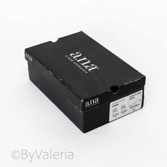 A.n.a Claire Nude Tan D'Orsay Pump Heels 9M, pointed toe - Picture 6 of 13